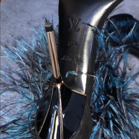 Louis Vuitton Ostrich Feather High Heel Sandal - Picture 8 of 9
